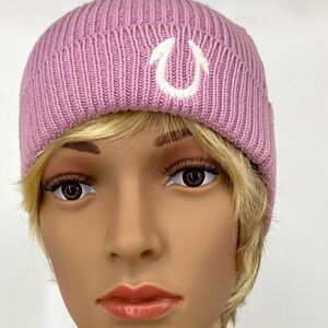 NWT True Religion Brand Jeans Light Purple Beanie 100% Cotton
